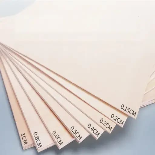Basswood sheets For laser cut DIY Model craft Puzzle Toys 60mmx40mm / ألواح خشب الباس لقطع الليزر للأعمال اليدوية ونماذج الألغاز 60mmx40mm
