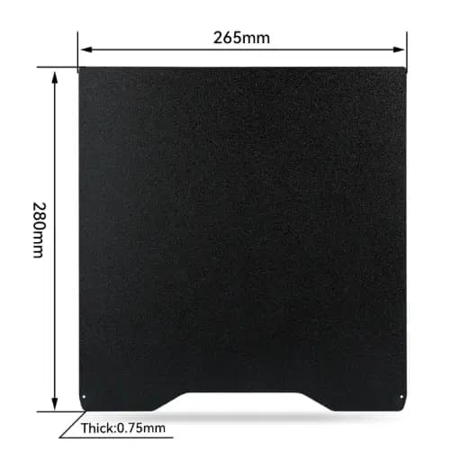 Double sided Pei Powder coated Printing Plate For Creality Hi  (265*280mm)