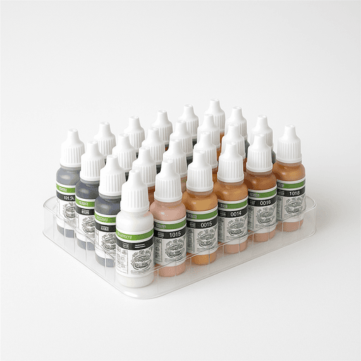 Star Shadow Eco-Friendly Water-Based Paint Set, 24 Colors, for Painting Gundam Military Models in Clay / مجموعة طلاء ستار شادو الأساسية الصديقة للبيئة ذات الأساس المائي، 24 لونًا، لطلاء مجسمات غاندام العسكرية من الطين
