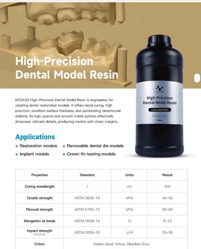 High Precision Dental Resin for Molds 0.5KG / High presion dental رزن صب قوالب اسنان وزن نصف كيلو