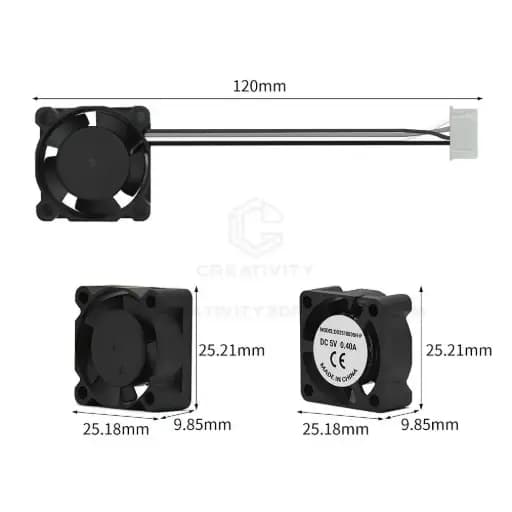 A1/A1mini Original Axial Fan 2510 Dual Ball Bearing Throat Cooling Auxiliary Fan