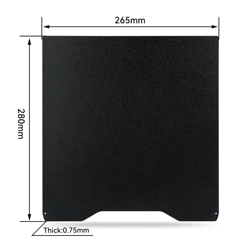Double sided Pei Powder coated Printing Plate For Creality Hi  (265*280mm)