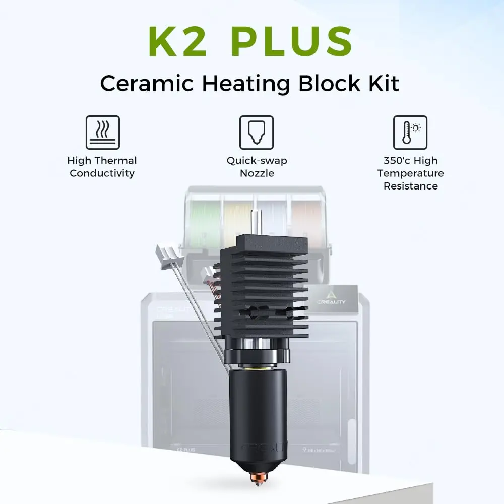 Create k2 plus ceramic hot end nozzle kit all-in-one hardened steel nozzle high flow heating kit