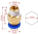 PC6-01 Pneumatic Connector for 3mm(M10)